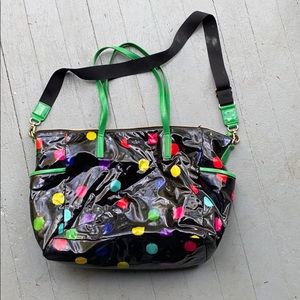 Kate Spaid Polka Dot Diaper Bag